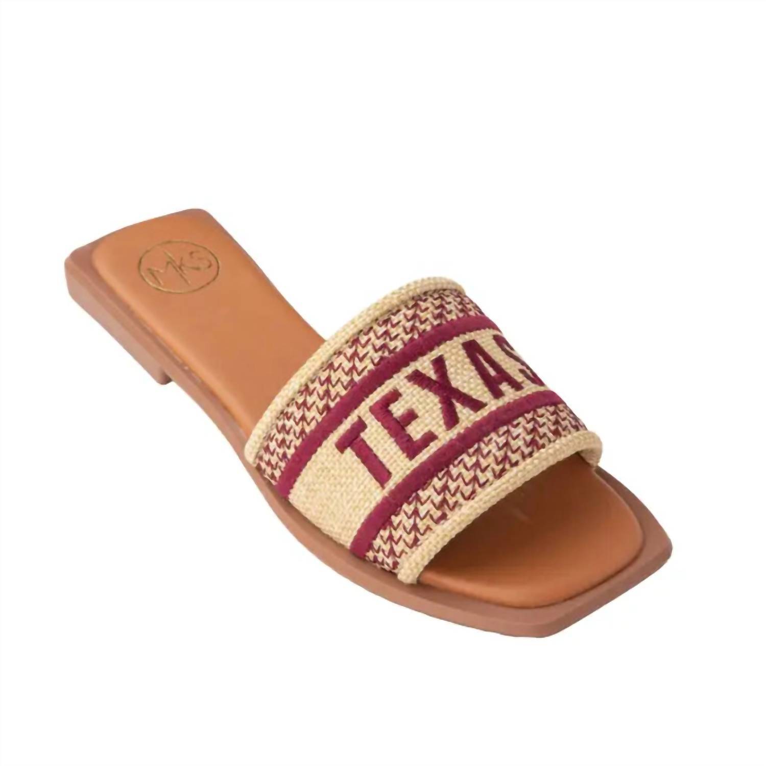 New Makers Women's Bobbie Game Day Texas Sandals In Burgundy